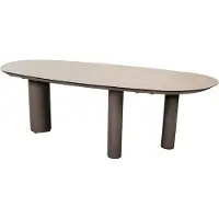 4SO Denia dining tuintafel 240x105xH75 cm met 3 poten printed ceramic terre