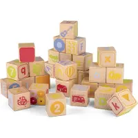 New Classic Toys Houten ABC Blokken Set - Educatieve Alfabet Leerblokken - 30 stuks