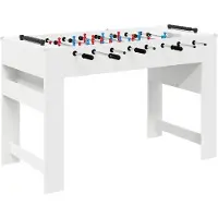 vidaXL Tafelvoetbal Wit 125 x 60,5 x 80 cm Bewerkt hout