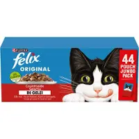 Felix Original Mix Selectie in Gelei - Countryside Selectie - Kattenvoer Natvoer - Rund & Kip - 120 x 85 g