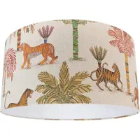 QAZQA Stoffen lampenkap multicolor met dierenprint 50/50/25