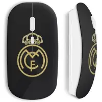 MANIACASE Draadloze Muis - - RMA club Voetbal - Zwart - Inclusief wifi USB-sleutel - Compatibel met Mac en PC