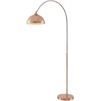 LINDBY Booglamp - vloerlamp Lennart, koper, Woon-/ Eetkamer, metaal, Modern, booglamp