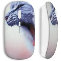 MANIACASE Draadloze muis - - Schattige kat - Witte kleur - Inclusief USB wifi sleutel - Compatibel met Mac en PC