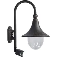LINDBY Buitenverlichting , Daphne, dimbare, Zwart, Balkon, Aluminium, Antiek