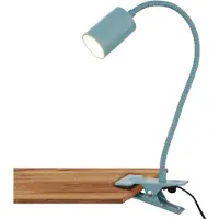 Briloner Fleks – Bureaulamp – klemlamp – kantelbaar & klemmbaar – klemspot met warm wit licht – 3.5W – blauw – 40x10x6cm