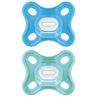 Mam Comfort 2 Silicone Fopspenen 2-6 Maanden (Kleur : Blauw)