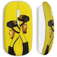 MANIACASE Draadloze muis - - Breaking Bad - Geel - Inclusief wifi USB-stick - Compatibel met Mac en PC