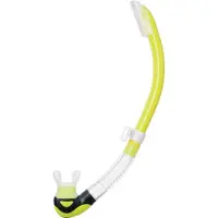 Tusa Platina II Hyperdry – Premium snorkel met Hyperdry-systeem en hypoallergene siliconen mondstuk – Geel/Transparant – SP-170 FY
