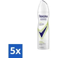 Rexona 5 x - Deodorant Spray - Advanced Protection Stress Control - Tegen Stresszweet - 150 ml - Anti-transpirant Spray - Stresszweet - 72 Uur Bescherming - Fris Ruiken - Citrusgeur