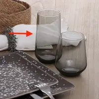 Pasabahce Allegra – Zwarte Longdrinkglazen – Set van 3 – 470 ml – Stijlvolle glazen – Vaatwasserbestendig