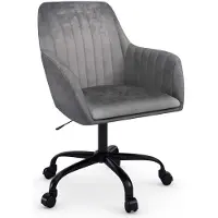Notio Living Perry2-Bureaustoel Grijs Velours