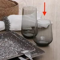Pasabahce Allegra – Zwarte Waterglazen – Set van 3 – 425 ml – Stijlvolle glazen – Vaatwasserbestendig - Drinkglazen