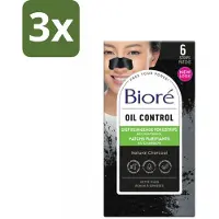 Bioré – Houtskool Neusstrips – Diepreinigend – 6 strips - Bulkverpakking - 3 stuks