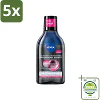 Nivea 5 x – Micellair Reinigingswater – Waterproof Expert – 400 ml - Grootverpakking - Reiniging Make-up - Make-up Verwijderen - Micellair Water - Huid Reinigen - Waterproof Make-up Verwijderen