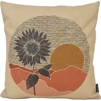 Gek op kussens! Sunflower circle | 45 x 45 cm | kussenhoes | katoen/linnen
