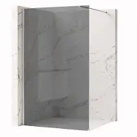 REA Flexi Grey 90 - Gehard Glas 8 Mm (Grijs) - Douchewand - Chrome120X90X195Cm