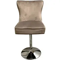 Great home Rixos Bar Chair - Silver Legs - barkruk barstoel velvet taupe