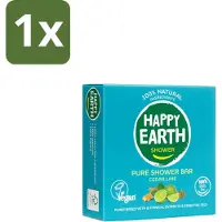 Happy Earth – Shower Bar – 100% Natuurlijk Cedar Lime – 90 g - 1 stuk