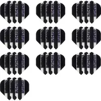 Ruthless 10 Sets (30 stuks) flights Multipack - Zwart - darts flights - Cadeau