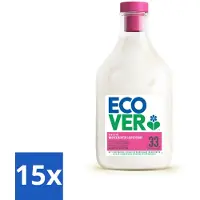 Ecover 15 x - Wasverzachter - Appelbloesem & Amandel - 1 liter - Wasverzachter Appelbloesem Amandel - Natuurlijke Wasverzachter - Plantaardige Wasverzachter - Zachte Was - Geurige Was