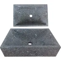 Lendo Online Waskom 45x30x12 cm Grijs Marmer Rechthoek