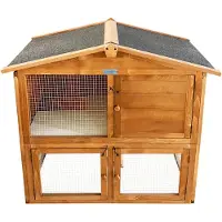 Lendo Online Konijnenhok 94x46x96 cm Honingbruin Hout