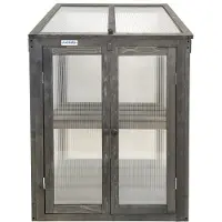 Lendo Online Kweekkas 60x49x97,5 cm Vurenhout PC Grijs