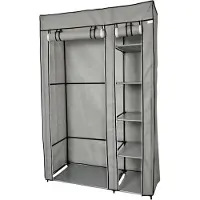 Lendo Online Kledingkast Opvouwbaar 108x44x166 cm Grijs Staal