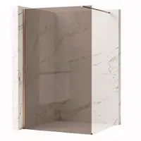 REA Walk-in Douchewand Flexi Brown / Brush Copper 100