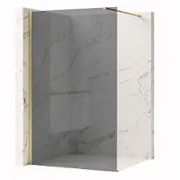 REA Walk-in Douchewand Flexi Grey / Brush Gold 80