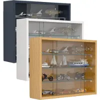 VCM Glasvitrine hängend | Vitrine Glas | Maße: H. 40 x B. 50 x T. 12 cm | Hängevitrine Glas | Modern und platzsparend | Glas Vitrinenschrank - Drivalo S