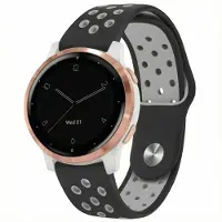 IMoshion Siliconen sportbandje - Universeel 18 mm aansluiting - Black / Grey