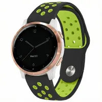 IMoshion Siliconen sportbandje - Universeel 18 mm aansluiting - Black & Lime