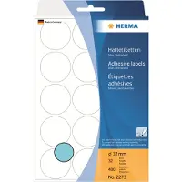 Herma Etiketten 2273 Klevend Blauw 32 x 32 mm 32 Vellen à 15 Etiketten