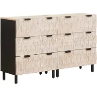 vidaXL Dressoir 2 st 60 x 33 x 75 cm Massief Mango Hout