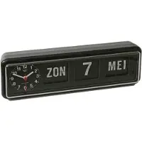 Slechtziend Twemco BQ38 - Klok - Rechthoekig - Kunststof - 7.5x10.5 cm - Zwart