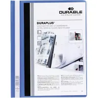 Durable presentatiemap DURAPLUS extra breed, pvc-hardfolie, 25 stuks, blauw