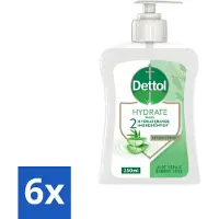 Dettol - Handzeep - Hydrate - Aloë Vera & Bamboe - 250 ml - Voordeelverpakking - 6 stuks