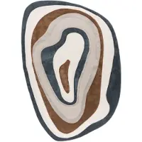 Muratap Livorno japandi – modern organisch vloerkleed luxe 3d laagpolig terra creme
