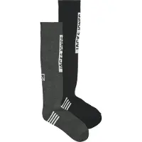 Jack & Jones Heren skisokken jacski 2-pack grijs/zwart