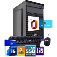 GMR Intel Ultra Compleet Desktop PC | Intel Core i5 | 8 GB RAM | 512GB SSD M.2 | Windows 11 Pro | Business Office Multimedia Computer | Inclusief Muis & Toetsenbord & Microsoft Office