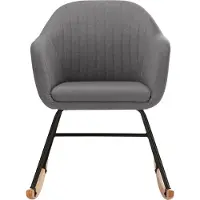 Notio Living Naira-Schommelstoel - Antraciet Stof