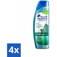 Head & shoulders – Shampoo – Pure Intense Kalmeert Jeuk – 250 ml - Voordeelverpakking - 4 stuks