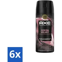 Axe – Deodorant – Cocoa Velvet – 150 ml - Voordeelverpakking - 6 stuks