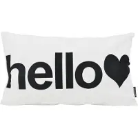 Gek op kussens! Hello wit | 30 x 50 cm | kussenhoes | katoen/polyester