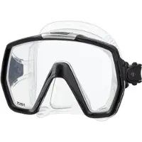 Tusa Freedom HD M1001 – Premium snorkelmasker & duikbril van hypoallergeen siliconen met breed panoramisch zicht en één venster – Transparant/Zwart – M1001 BK