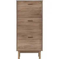 Loft 24 Melanie|Schoenenkast met 3 kleppen in eiken look