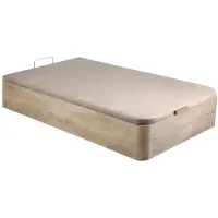 Vente-unique Set 90 x 190 cm bedbodem met opbergruimte, licht naturel + matras van schuim met 7 zones van 12 cm dik - STELO KIDS van YSMÉE