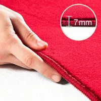 Muratap Sky soft uni basic rond vloerkleed laagpolig effen kleur -